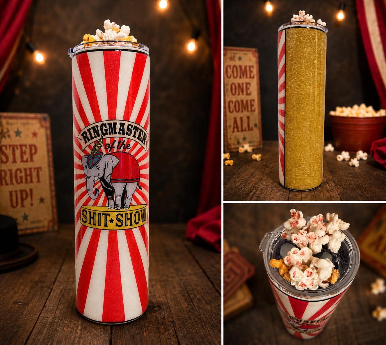 Ringmaster of the Shit Show 32oz Plump Stainless Steel Epoxy Tumbler