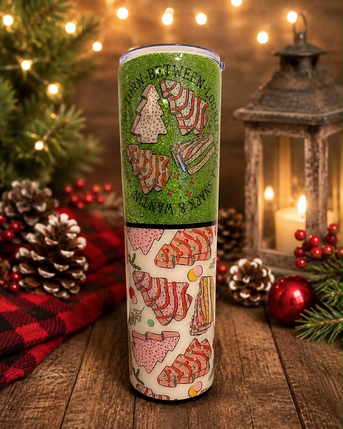 Torn Between You & Wanting A Snack 32oz Plump Stainless Steel Epoxy Tumbler
