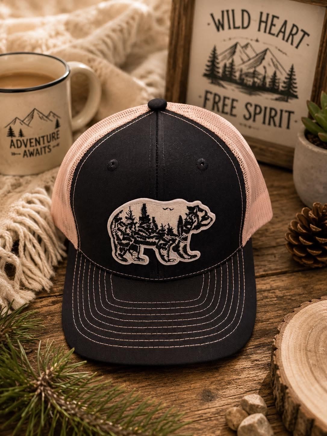 Wild Heart Bear Trucker Hat