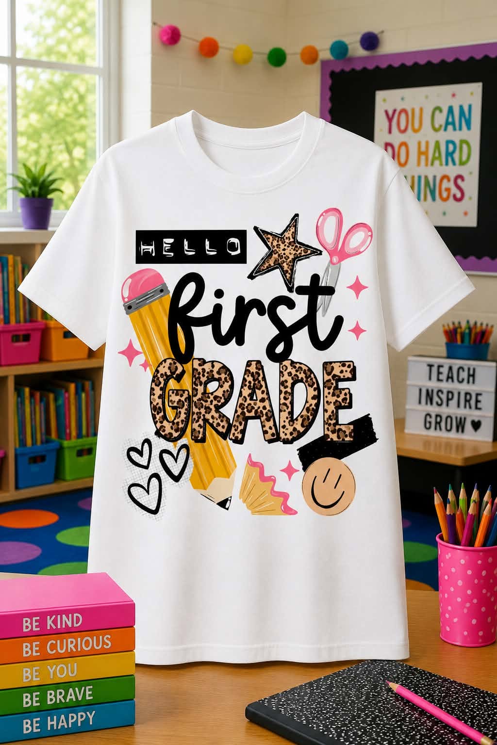 Hello First Grade Tee – Kids & Adults