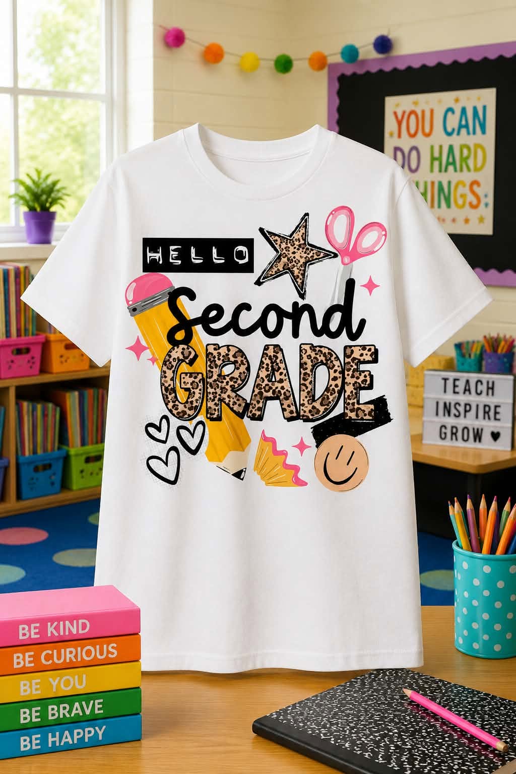 Hello Second Grade Tee – Kids & Adults