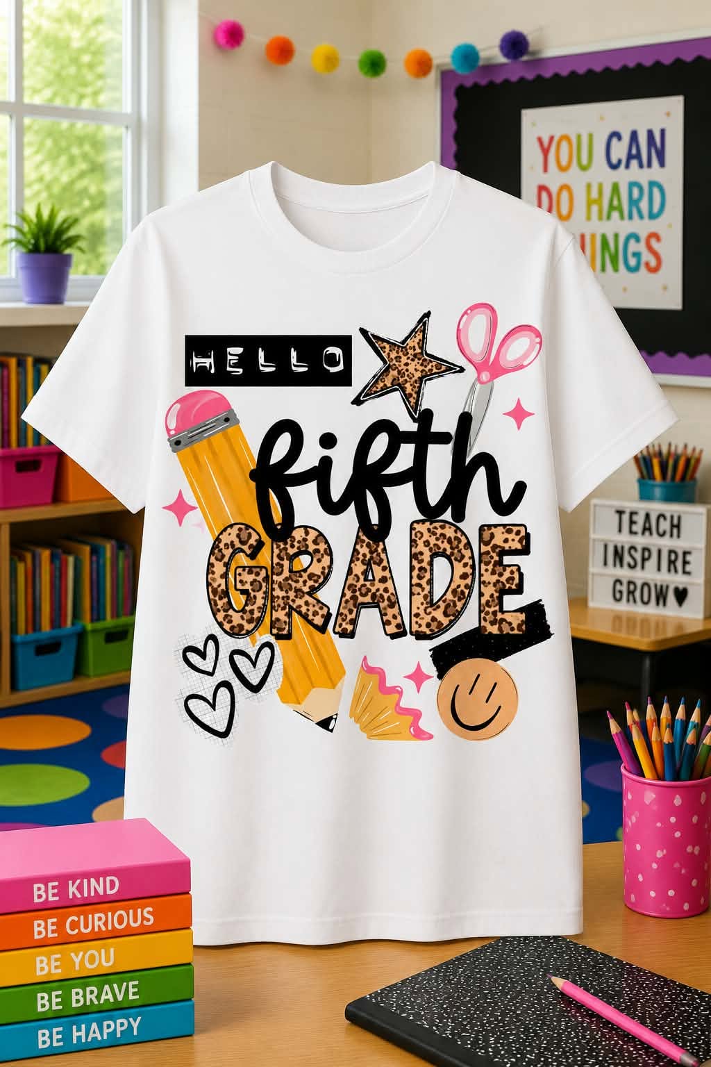 Hello Fifth Grade Tee – Kids & Adults